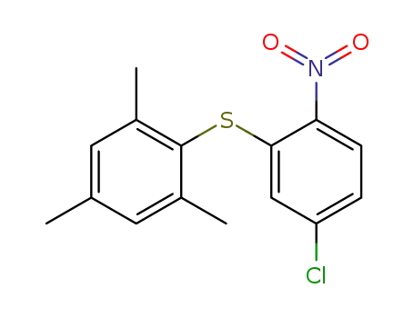 Molecular Structure of 62156-76-7 (Benzene, 2-[(5-chloro-2-nitrophenyl)thio]-1,3,5-trimethyl-)