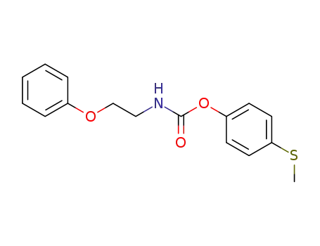 Molecular Structure of 61133-33-3 (Carbamic acid, (2-phenoxyethyl)-, 4-(methylthio)phenyl ester)