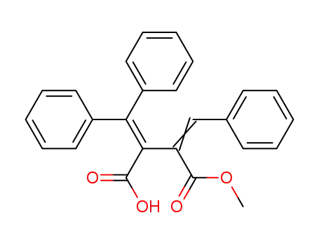 Molecular Structure of 64698-33-5 (Butanedioic acid, (diphenylmethylene)(phenylmethylene)-, 4-methyl
ester)