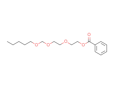 Molecular Structure of 62254-49-3 (Ethanol, 2-[2-[(pentyloxy)methoxy]ethoxy]-, benzoate)