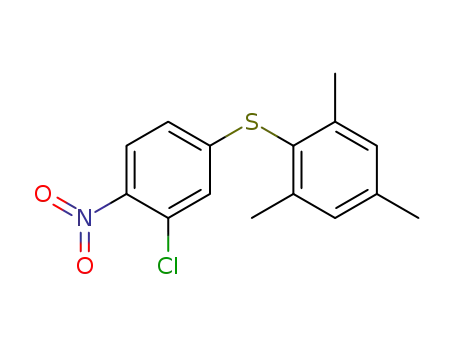 Molecular Structure of 62156-77-8 (Benzene, 2-[(3-chloro-4-nitrophenyl)thio]-1,3,5-trimethyl-)