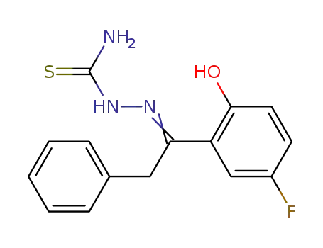 Molecular Structure of 62433-34-5 (Hydrazinecarbothioamide,
2-[1-(5-fluoro-2-hydroxyphenyl)-2-phenylethylidene]-)