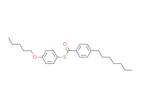Molecular Structure of 61519-02-6 (Benzenecarbothioic acid, 4-heptyl-, S-[4-(pentyloxy)phenyl] ester)