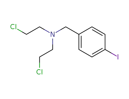 Molecular Structure of 39644-00-3 (N,N-Bis(2-chloroethyl)-p-iodobenzylamine)