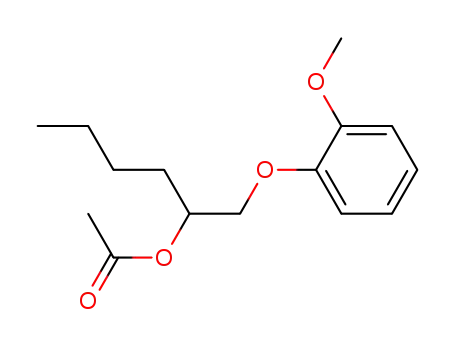 Molecular Structure of 63332-34-3 (2-Hexanol, 1-(2-methoxyphenoxy)-, acetate)