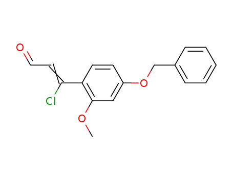 Molecular Structure of 63604-95-5 (2-Propenal, 3-chloro-3-[2-methoxy-4-(phenylmethoxy)phenyl]-)