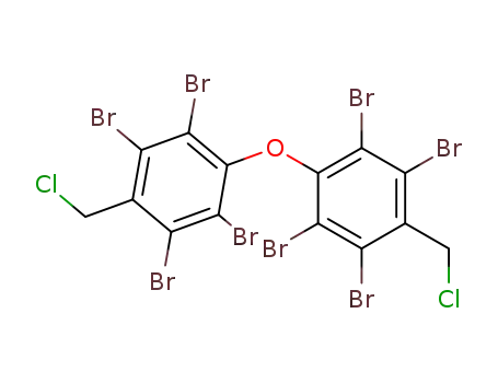 Molecular Structure of 62584-48-9 (Benzene, 1,1'-oxybis[2,3,5,6-tetrabromo-4-(chloromethyl)-)