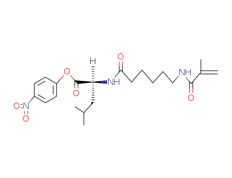 Molecular Structure of 64325-19-5 (L-Leucine, N-[6-[(2-methyl-1-oxo-2-propenyl)amino]-1-oxohexyl]-,
4-nitrophenyl ester)