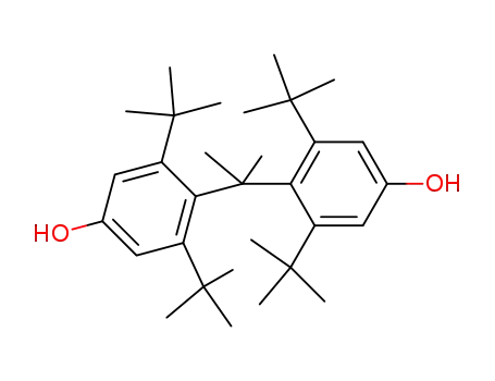 Molecular Structure of 65192-07-6 (Phenol, 4,4'-(1-methylethylidene)bis[3,5-bis(1,1-dimethylethyl)-)