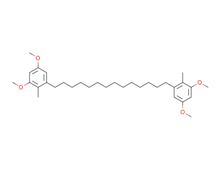 Molecular Structure of 66284-63-7 (Benzene, 1,1'-(1,14-tetradecanediyl)bis[3,5-dimethoxy-2-methyl-)