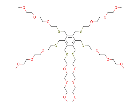 Molecular Structure of 62469-14-1 (2,5,8-Trioxa-11-thiadodecane,
12,12',12'',12''',12'''',12'''''-(1,2,3,4,5,6-benzenehexayl)hexakis-)
