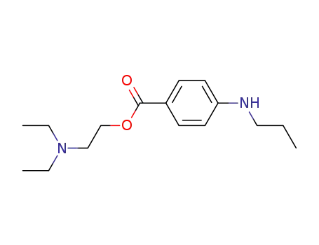 4-propylamino-benzoic acid-(2-diethylamino-ethyl ester)