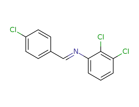 Molecular Structure of 63759-78-4 (Benzenamine, 2,3-dichloro-N-[(4-chlorophenyl)methylene]-)