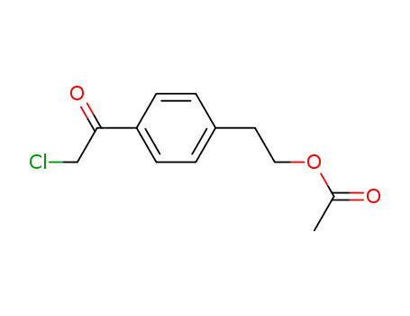 Molecular Structure of 62705-81-1 (Ethanone, 1-[4-[2-(acetyloxy)ethyl]phenyl]-2-chloro-)