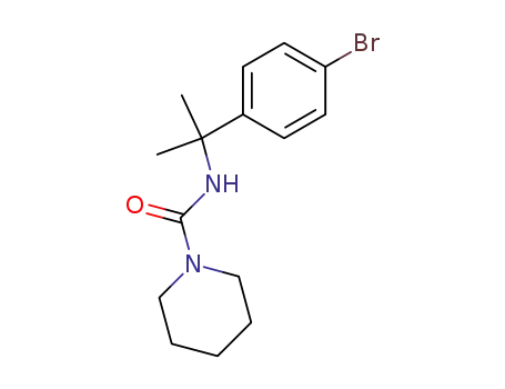 Molecular Structure of 64797-86-0 (1-Piperidinecarboxamide, N-[1-(4-bromophenyl)-1-methylethyl]-)