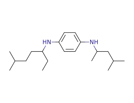 Molecular Structure of 66195-19-5 (1,4-Benzenediamine, N-(1,3-dimethylbutyl)-N'-(1-ethyl-4-methylpentyl)-)