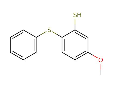 Molecular Structure of 60719-00-8 (Benzenethiol, 5-methoxy-2-(phenylthio)-)