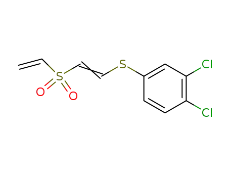 Molecular Structure of 61442-04-4 (Benzene, 1,2-dichloro-4-[[2-(ethenylsulfonyl)ethenyl]thio]-)