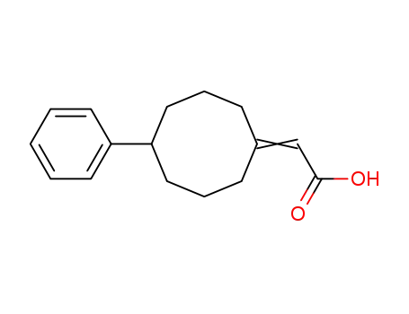 Molecular Structure of 62702-26-5 (Acetic acid, (5-phenylcyclooctylidene)-)