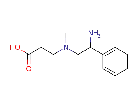 Molecular Structure of 61337-90-4 (b-Alanine, N-(2-amino-2-phenylethyl)-N-methyl-)