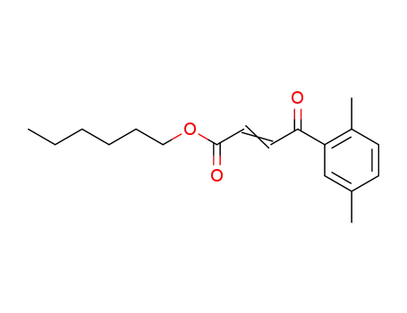 Molecular Structure of 60081-82-5 (2-Butenoic acid, 4-(2,5-dimethylphenyl)-4-oxo-, hexyl ester, (E)-)