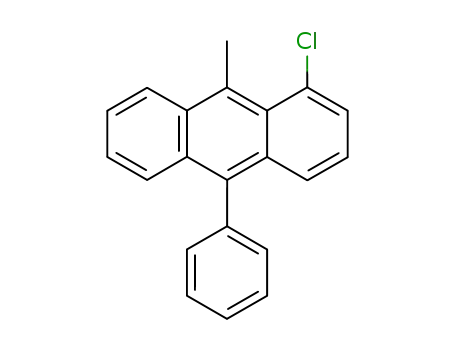 Molecular Structure of 65975-27-1 (Anthracene, 1-chloro-9-methyl-10-phenyl-)