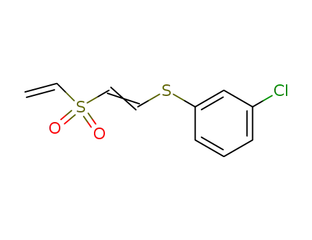 Molecular Structure of 61441-98-3 (Benzene, 1-chloro-3-[[2-(ethenylsulfonyl)ethenyl]thio]-)