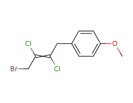 Molecular Structure of 71290-58-9 (Benzene, 1-(4-bromo-2,3-dichloro-2-butenyl)-4-methoxy-)