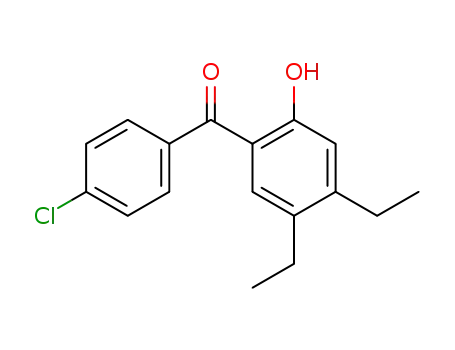 Molecular Structure of 61750-26-3 (Methanone, (4-chlorophenyl)(4,5-diethyl-2-hydroxyphenyl)-)