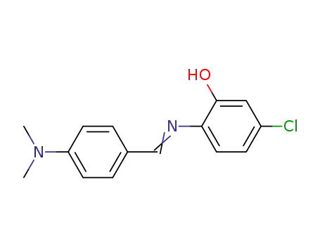 Molecular Structure of 64073-97-8 (Phenol, 5-chloro-2-[[[4-(dimethylamino)phenyl]methylene]amino]-)