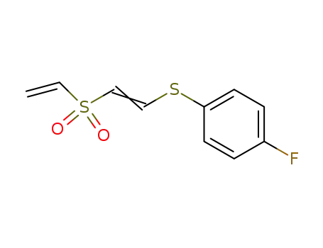 Molecular Structure of 61442-02-2 (Benzene, 1-[[2-(ethenylsulfonyl)ethenyl]thio]-4-fluoro-)
