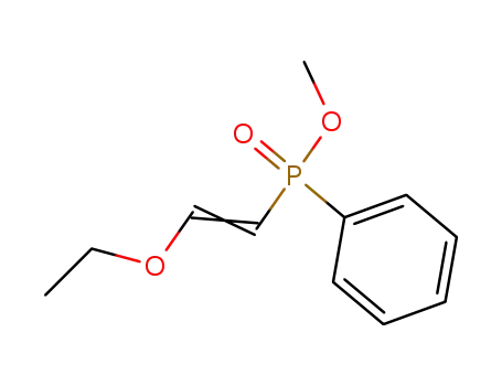 Molecular Structure of 90475-15-3 (Phosphinic acid, (2-ethoxyethenyl)phenyl-, methyl ester)