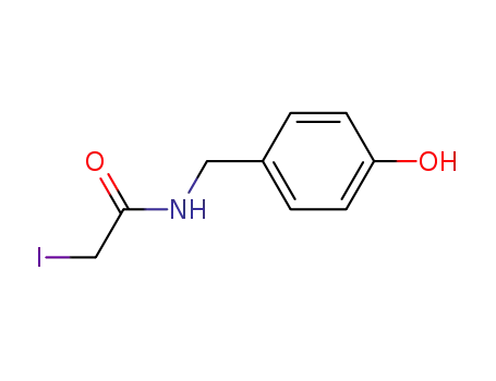 Molecular Structure of 53527-06-3 (Acetamide, N-[(4-hydroxyphenyl)methyl]-2-iodo-)