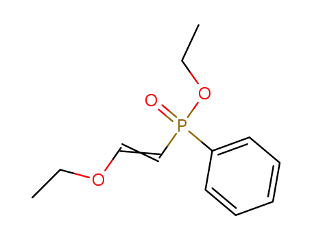 Molecular Structure of 61753-16-0 (Phosphinic acid, (2-ethoxyethenyl)phenyl-, ethyl ester)