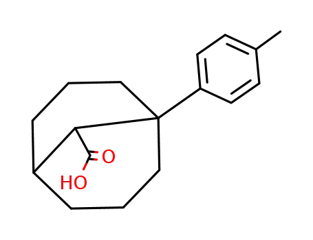 Molecular Structure of 62702-28-7 (Bicyclo[3.3.1]nonane-9-carboxylic acid, 1-(4-methylphenyl)-)