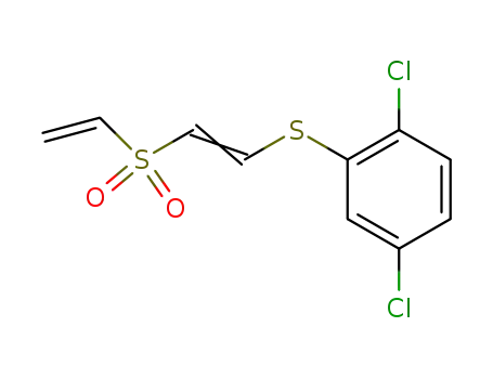 Molecular Structure of 61442-01-1 (Benzene, 1,4-dichloro-2-[[2-(ethenylsulfonyl)ethenyl]thio]-)