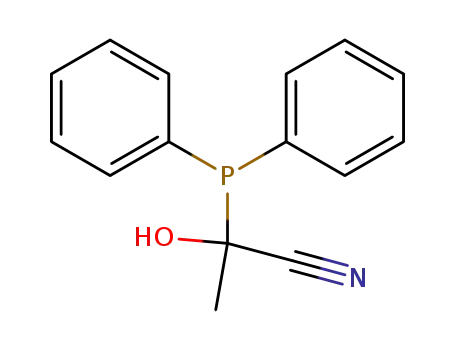 Molecular Structure of 67445-19-6 (Propanenitrile, 2-(diphenylphosphino)-2-hydroxy-)
