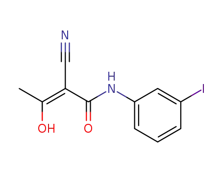 Molecular Structure of 62004-37-9 (2-Butenamide, 2-cyano-3-hydroxy-N-(3-iodophenyl)-)