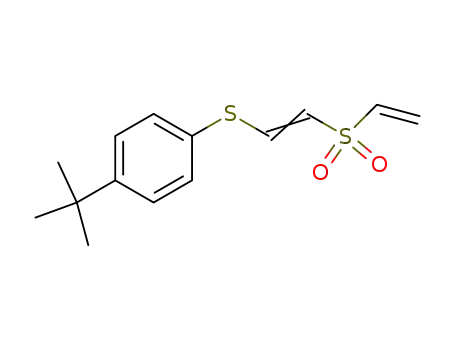 Molecular Structure of 61442-06-6 (Benzene, 1-(1,1-dimethylethyl)-4-[[2-(ethenylsulfonyl)ethenyl]thio]-)