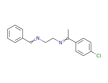 Molecular Structure of 62730-90-9 (1,2-Ethanediamine,
N-[1-(4-chlorophenyl)ethylidene]-N'-(phenylmethylene)-)