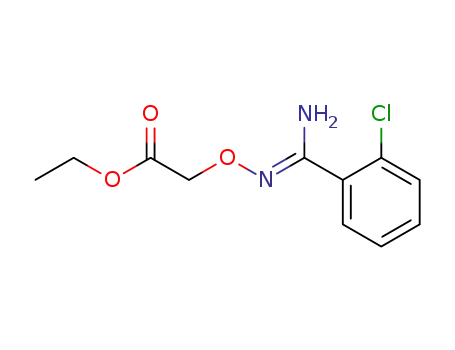 Molecular Structure of 63409-97-2 (Acetic acid, [[[(2-chlorophenyl)iminomethyl]amino]oxy]-, ethyl ester)