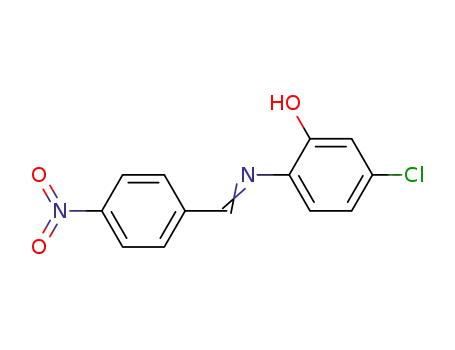 Molecular Structure of 64073-96-7 (Phenol, 5-chloro-2-[[(4-nitrophenyl)methylene]amino]-)