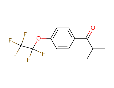Molecular Structure of 56425-87-7 (1-Propanone, 2-methyl-1-[4-(pentafluoroethoxy)phenyl]-)