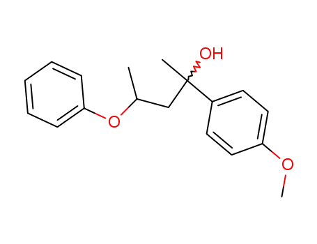 Molecular Structure of 61687-13-6 (Benzenemethanol, 4-methoxy-a-methyl-a-(2-phenoxypropyl)-)