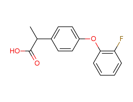 Molecular Structure of 34645-73-3 (Benzeneacetic acid, 4-(2-fluorophenoxy)-a-methyl-)