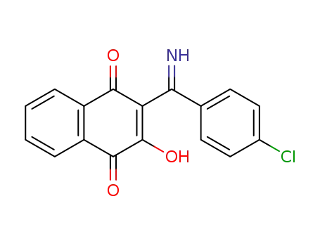 Molecular Structure of 38853-06-4 (1,4-Naphthalenedione, 2-[(4-chlorophenyl)iminomethyl]-3-hydroxy-)