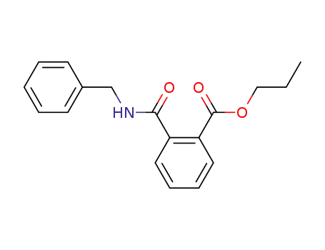 Molecular Structure of 63189-73-1 (Benzoic acid, 2-[[(phenylmethyl)amino]carbonyl]-, propyl ester)