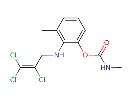 Molecular Structure of 61750-04-7 (Phenol, 3-methyl-2-[(2,3,3-trichloro-2-propenyl)amino]-,
methylcarbamate (ester))