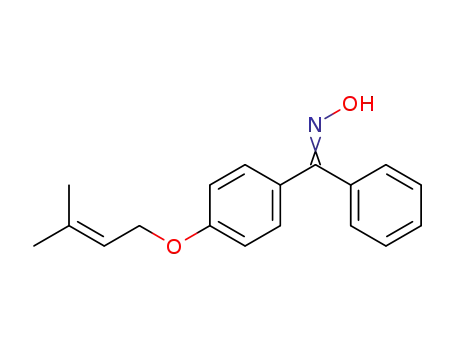 Molecular Structure of 63565-12-8 (Methanone, [4-[(3-methyl-2-butenyl)oxy]phenyl]phenyl-, oxime)