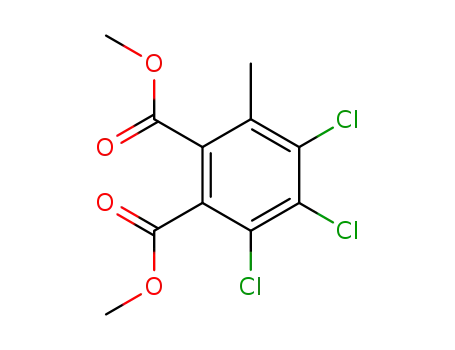 Molecular Structure of 65616-08-2 (1,2-Benzenedicarboxylic acid, 3,4,5-trichloro-6-methyl-, dimethyl ester)